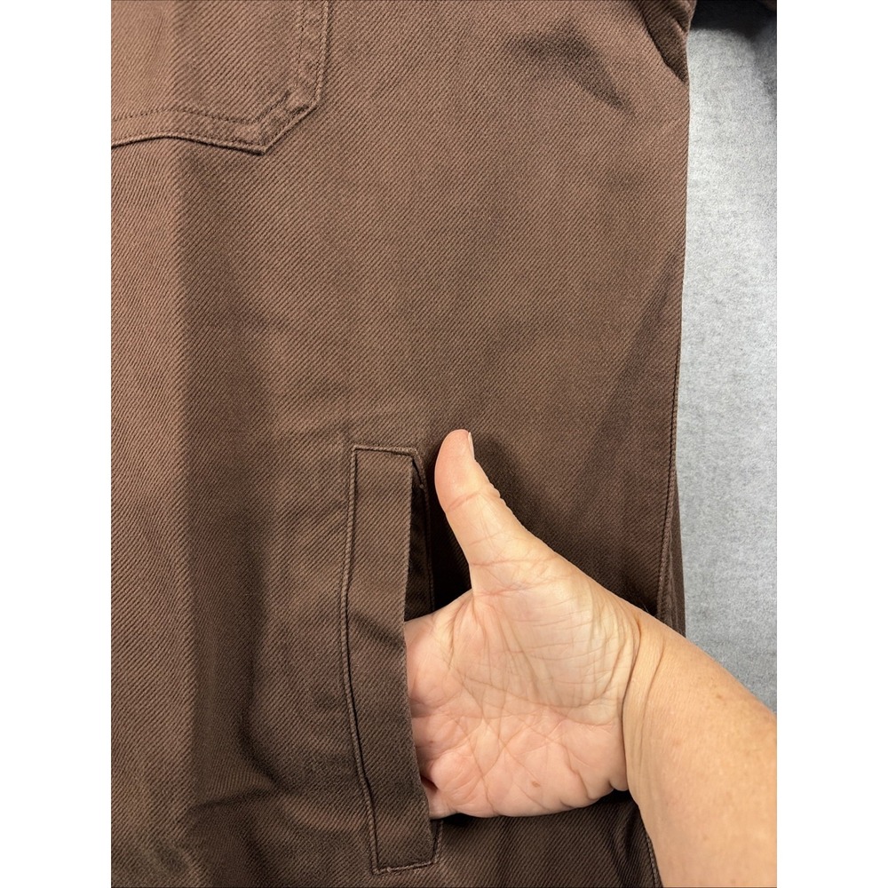 Goodfellow & Co. Vintage Long Sleeve Utility Shirt in Brown - Men's XXL Tall - Picture 6 of 10